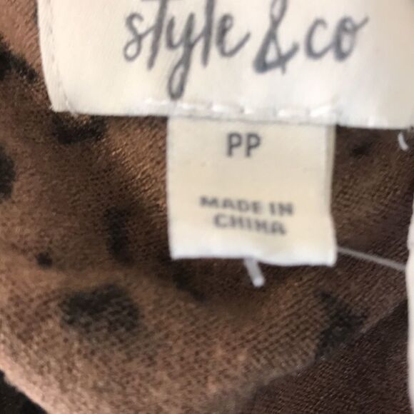 NWT Style & Co Petite Animal-Print Sweater Womens size PP - Picture 4 of 4